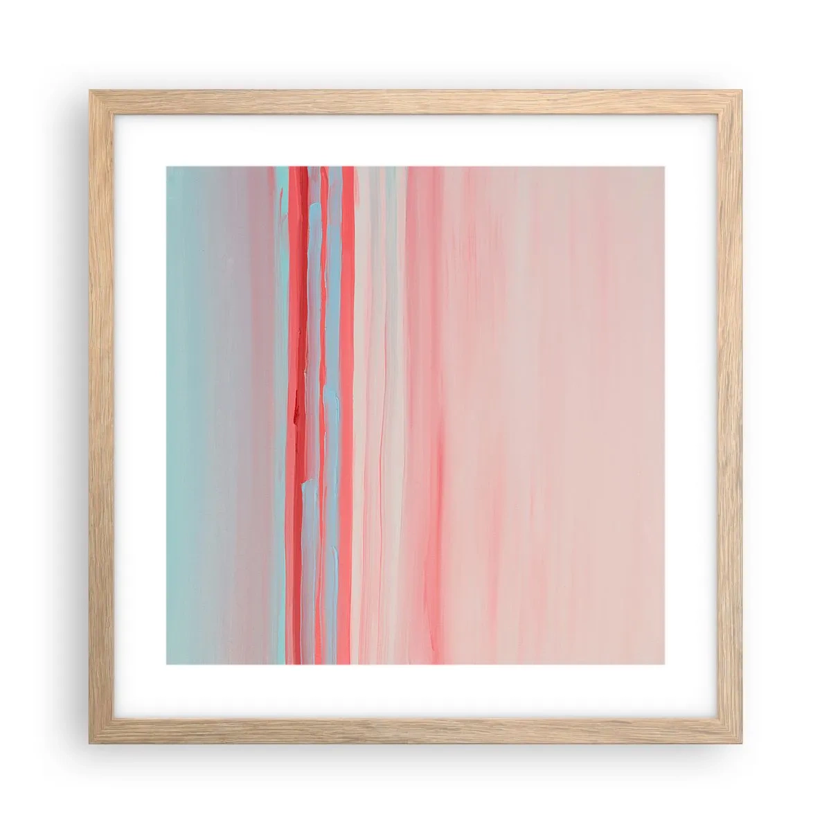 Affiche dans un chêne clair - Poster - Abstraction à l'aube - 40x40 cm
