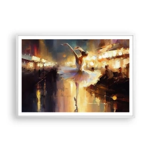 Affiche dans un cadre blanc - Poster - Miracle dans la rue - 100x70 cm