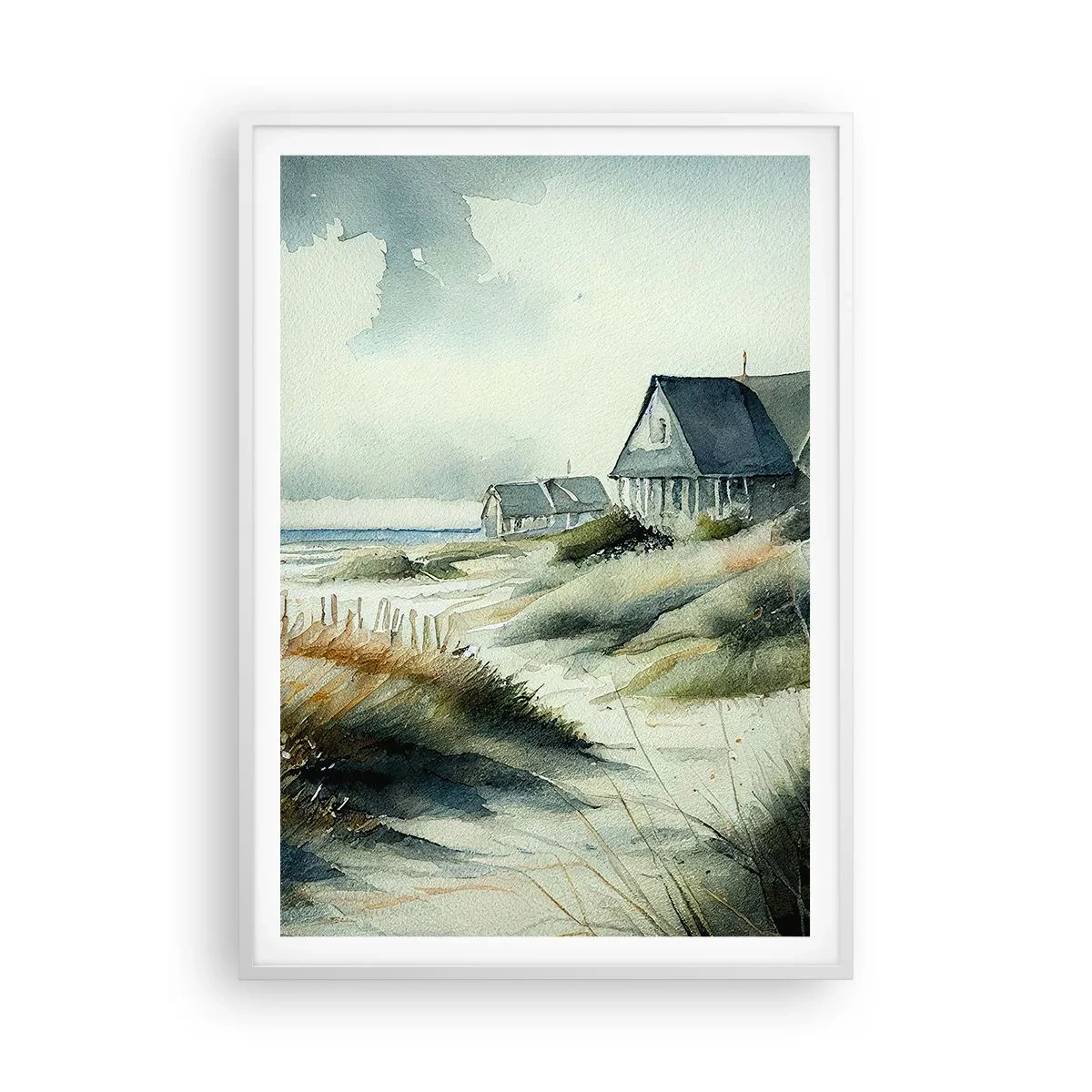 Affiche dans un cadre blanc - Poster - Loin de l'agitation - 70x100 cm