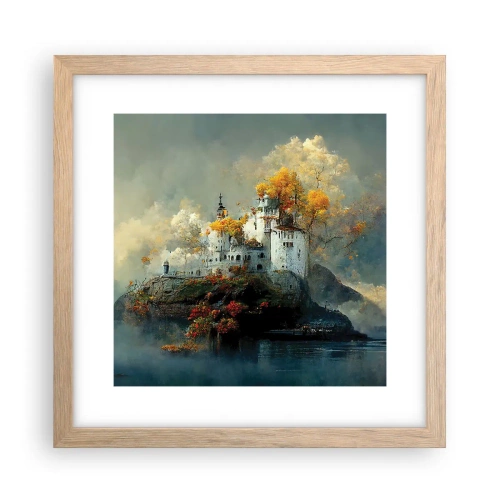 Affiche dans un chêne clair - Poster - Le début d'une histoire romantique - 30x30 cm