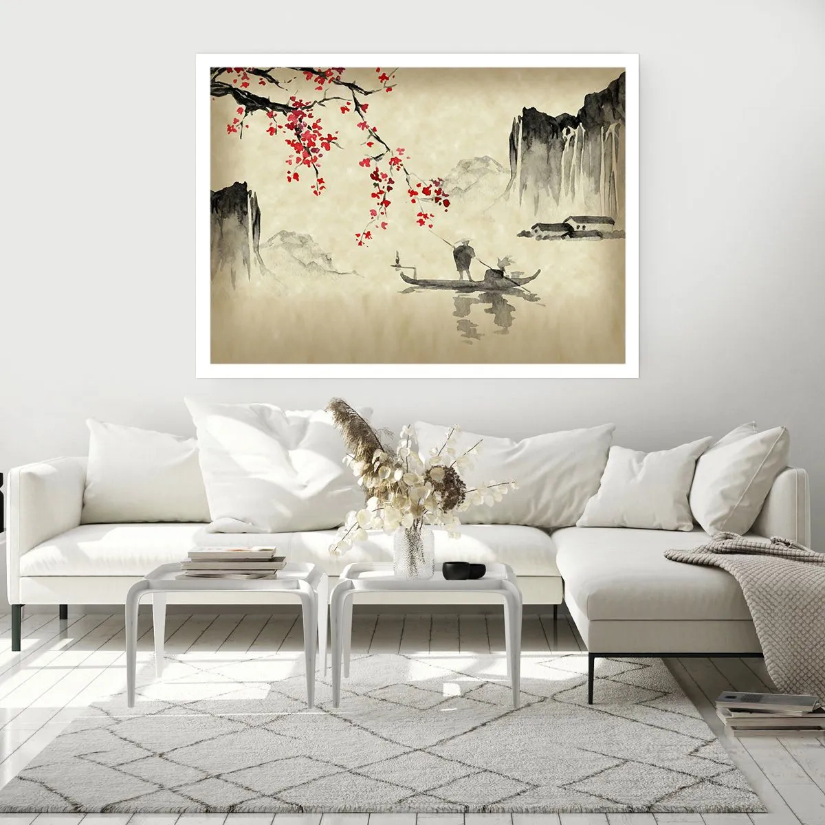 Affiche - Poster - Au pays des cerisiers en fleurs - 91x61 cm