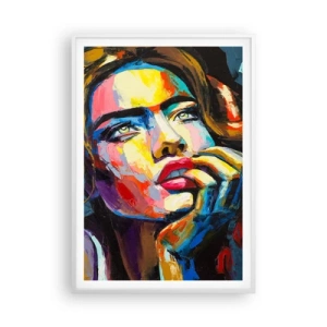 Affiche dans un cadre blanc - Poster - Les rêves volent dans le ciel comme des oiseaux - 70x100 cm