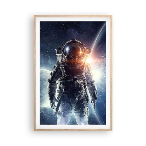 Affiche dans un chêne clair - Poster - Aventure spatiale - 61x91 cm