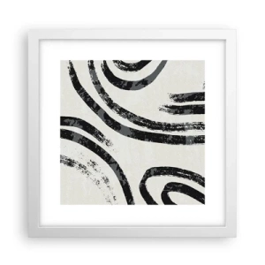 Affiche dans un cadre blanc - Poster - À moitié arrêté - 30x30 cm