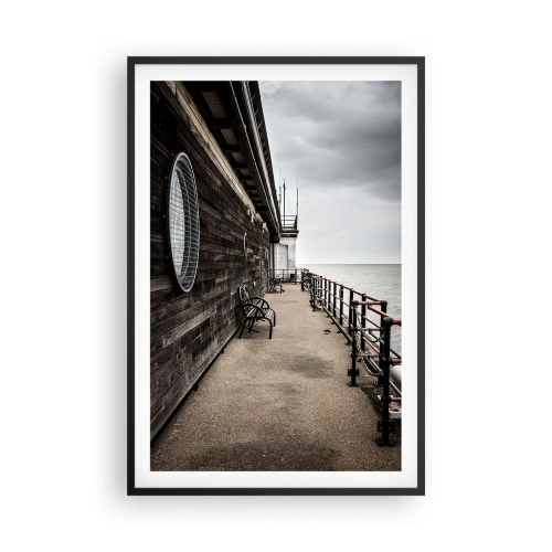 Affiche dans un cadre noir - Poster - Le temps s'est arrêté - 61x91 cm