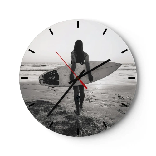 Horloge murale - Pendule murale - Fille des vagues de la mer - 40x40 cm
