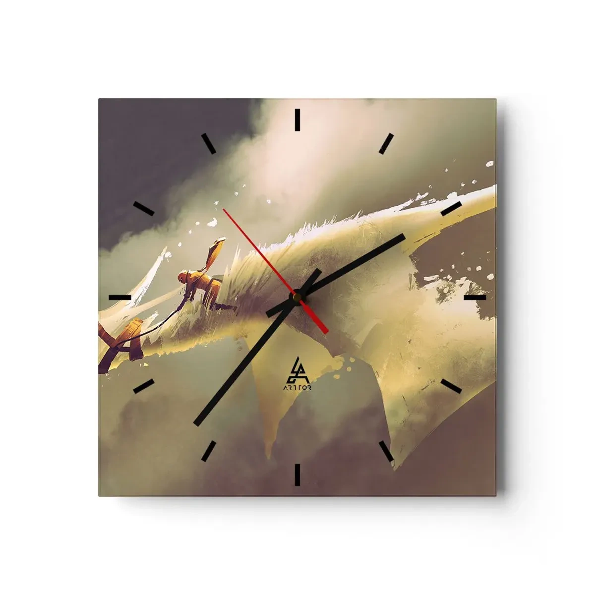 Horloge murale - Pendule murale - Le monde à la rescousse - 40x40 cm