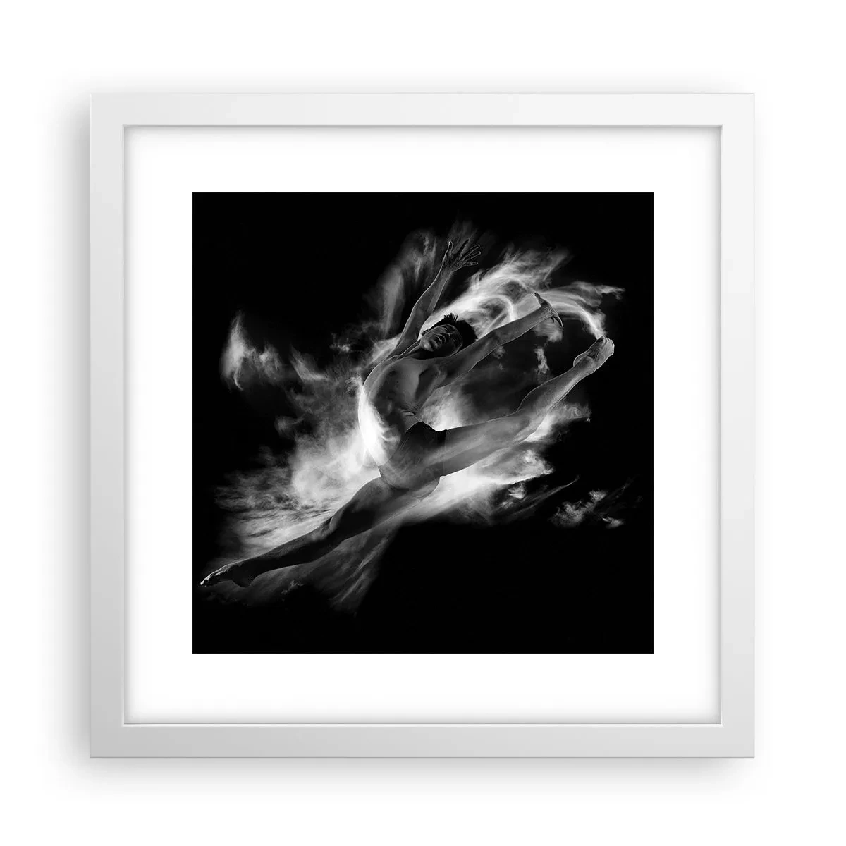 Affiche dans un cadre blanc - Poster - Coincé en l'air - 30x30 cm