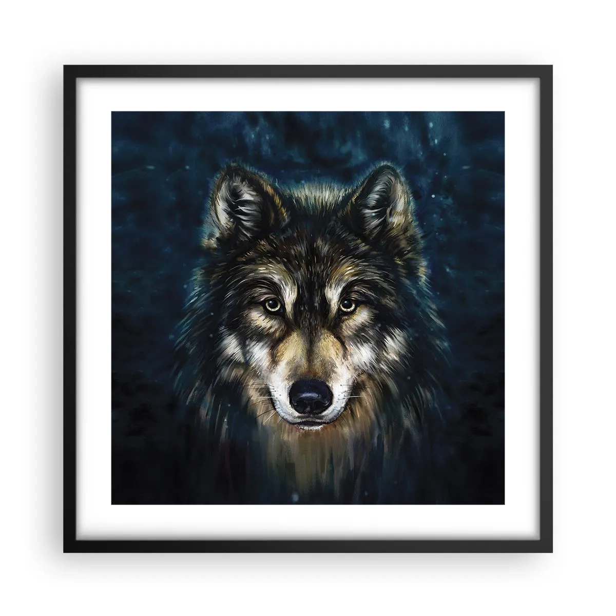 Affiche dans un cadre noir - Poster - Alpha? Et oméga - 50x50 cm