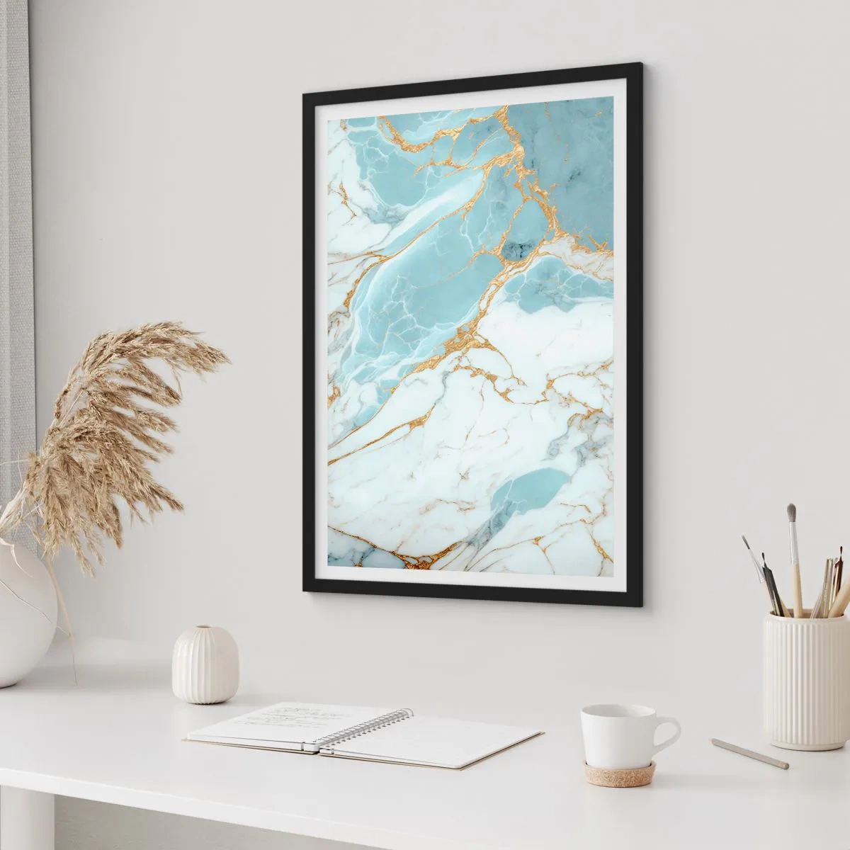 Affiche dans un cadre noir - Poster - Richesse en pierre - 61x91 cm