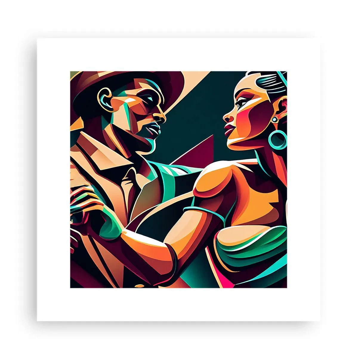 Affiche - Poster - Au rythme du coeur - 30x30 cm