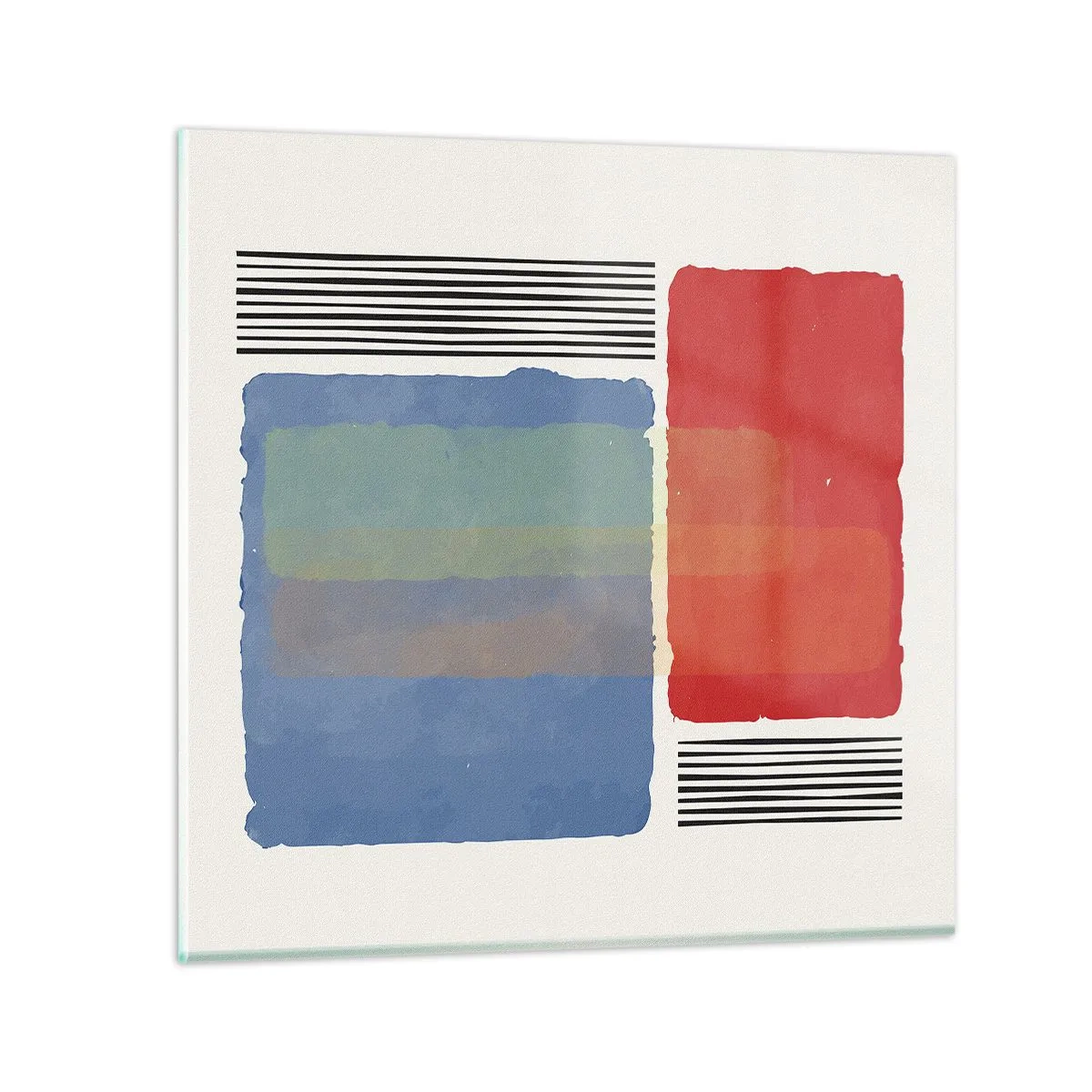 Impression sur verre - Image sur verre - Esprit et lettre de la géométrie - 30x30 cm