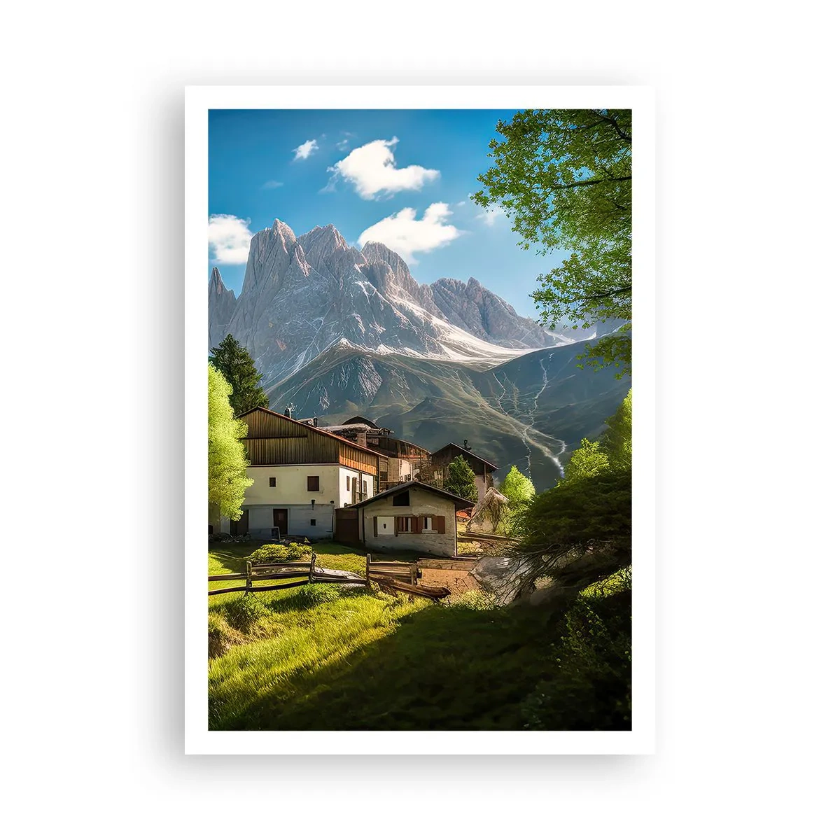 Affiche - Poster - Idylle alpine - 70x100 cm