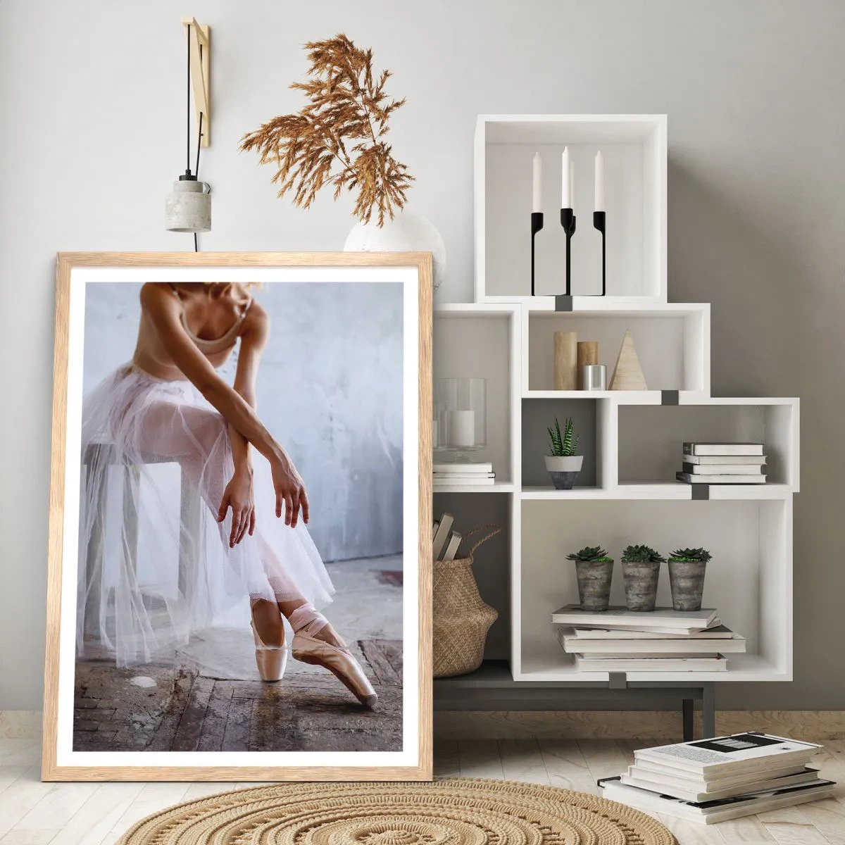 Affiche dans un chêne clair - Poster - Avant que les lumières de la rampe ne clignotent - 40x50 cm