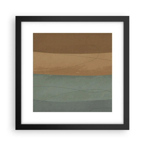 Affiche dans un cadre noir - Poster - Composition horizontale - 30x30 cm