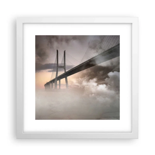 Affiche dans un cadre blanc - Poster - Sur la rivière qui n'existe pas - 30x30 cm