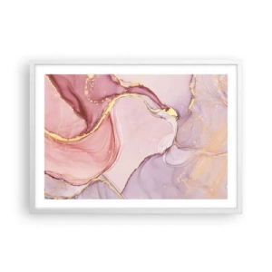 Affiche dans un cadre blanc - Poster - Caresse de couleurs - 70x50 cm