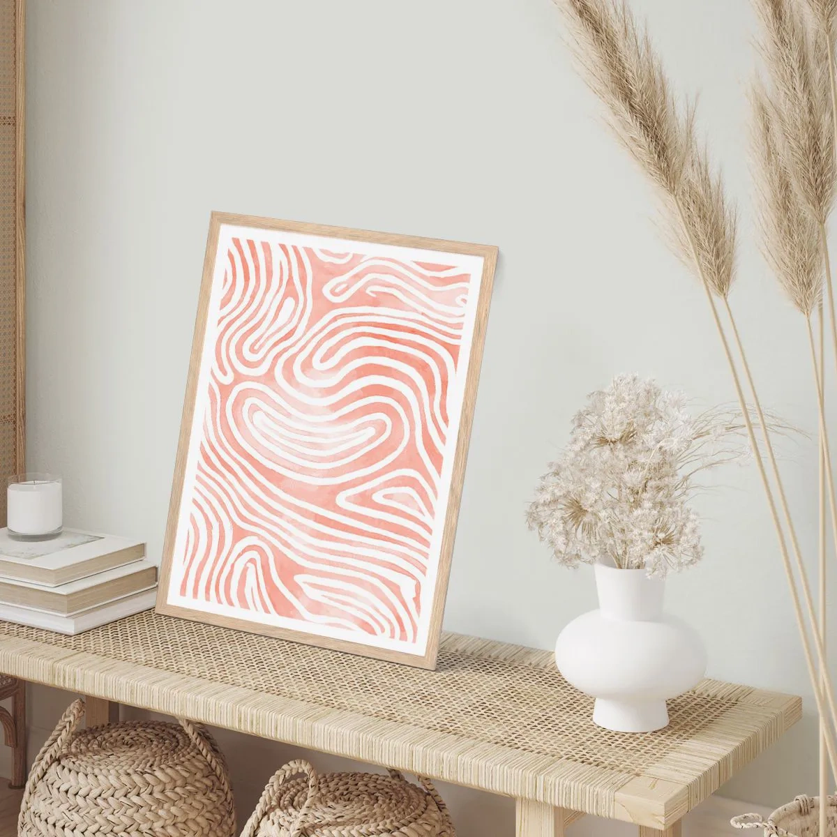 Affiche dans un chêne clair - Poster - Dans le labyrinthe de corail - 30x40 cm