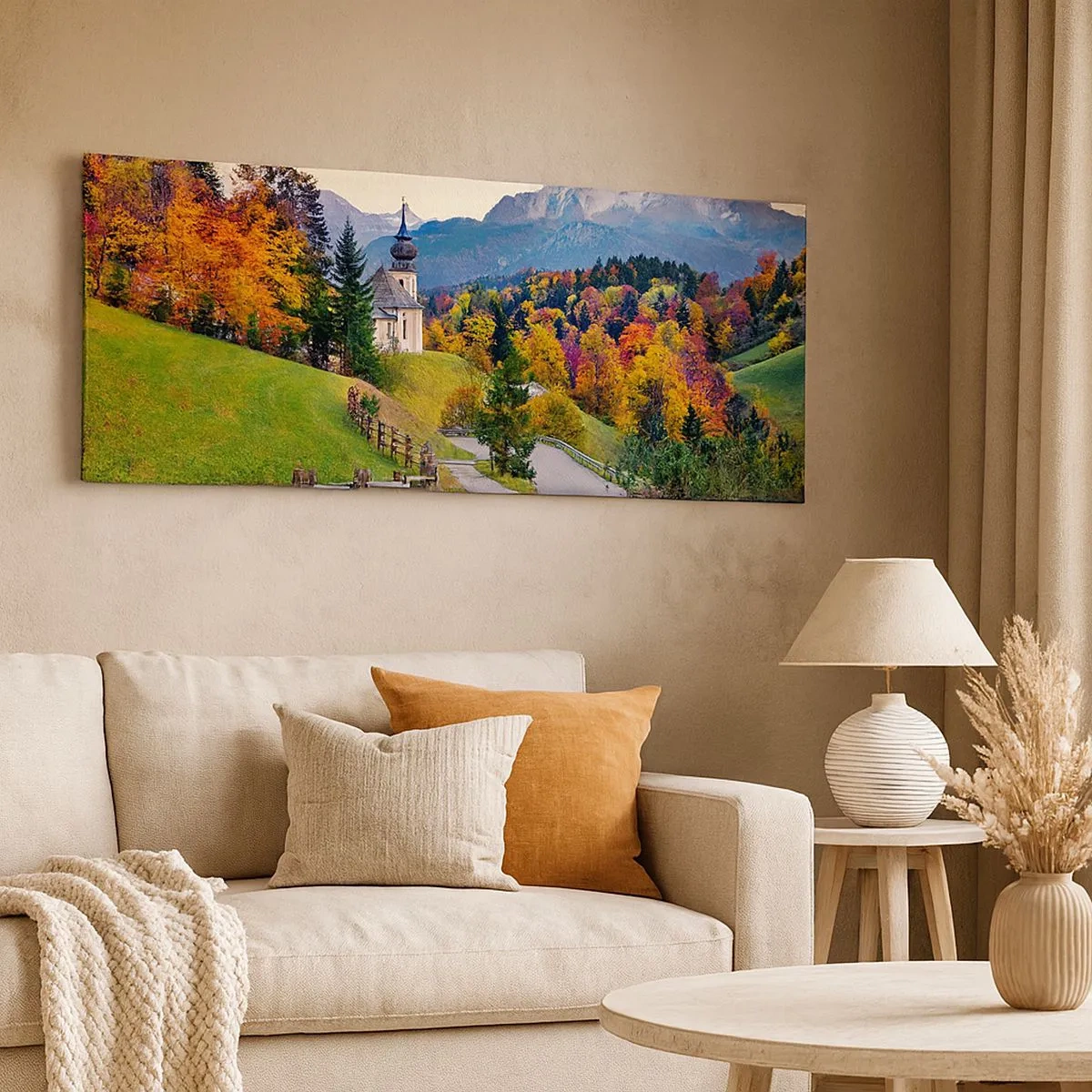 Impression sur toile - Image sur toile - Paysage comme peind - 100x40 cm