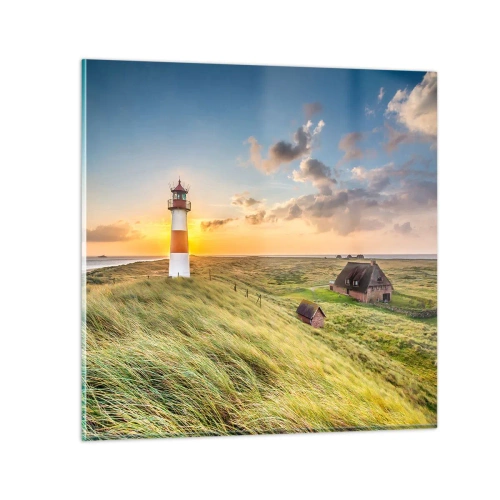 Impression sur verre - Image sur verre - Entre les vagues - 40x40 cm