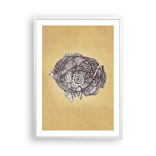 Affiche dans un cadre blanc - Poster - D'un océan d'ornements - 50x70 cm