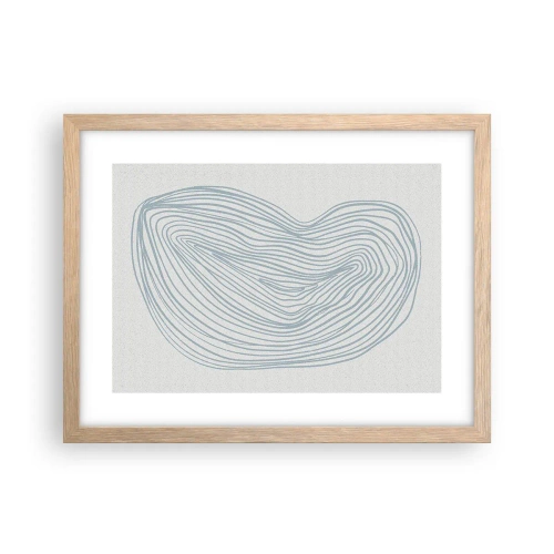 Affiche dans un chêne clair - Poster - Une goutte de sourire - 40x30 cm