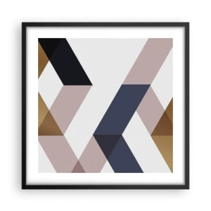 Affiche dans un cadre noir - Poster - Plats et angles - 50x50 cm