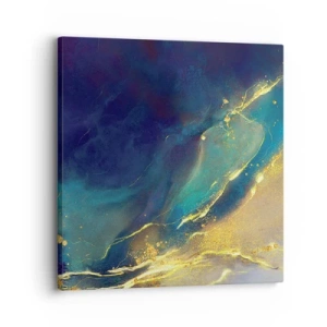 Impression sur toile - Image sur toile - Coulée d'or - 30x30 cm