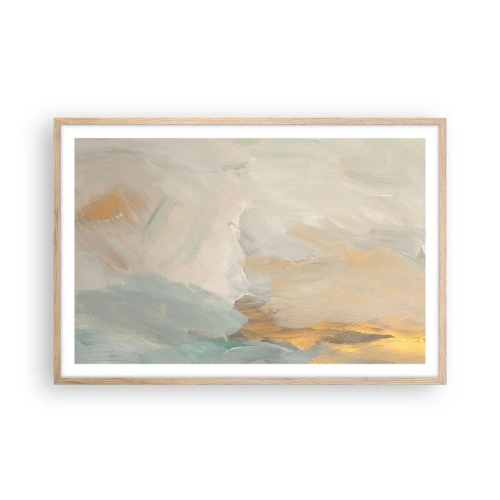 Affiche dans un chêne clair - Poster - Abstraction – le pays de la douceur - 91x61 cm