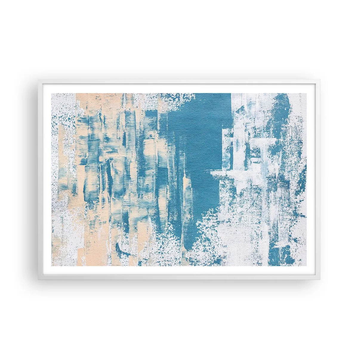 Affiche dans un cadre blanc - Poster - À travers un iceberg - 100x70 cm