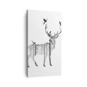 Impression sur toile - Image sur toile - La bonne âme de la forêt - 45x80 cm