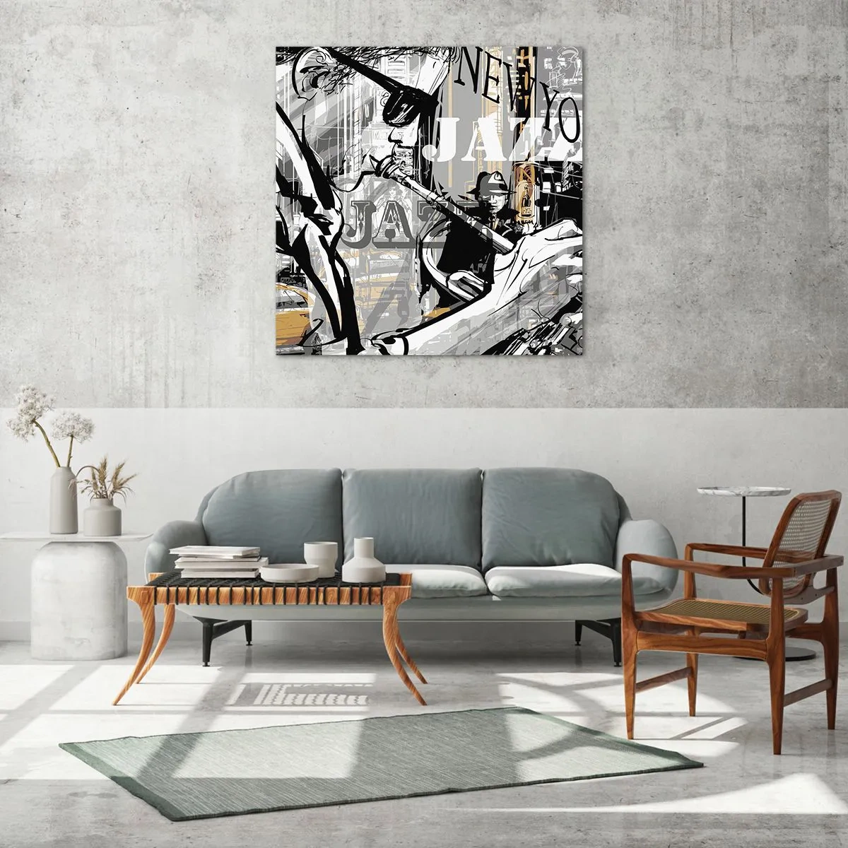 Impression sur verre - Image sur verre - Au rythme de New York - 70x70 cm