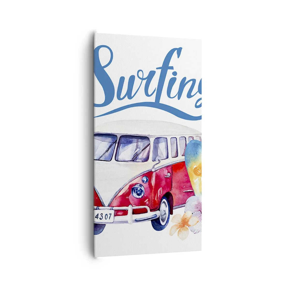 Impression sur toile - Image sur toile - Concombre - un classique pour un surfeur - 65x120 cm