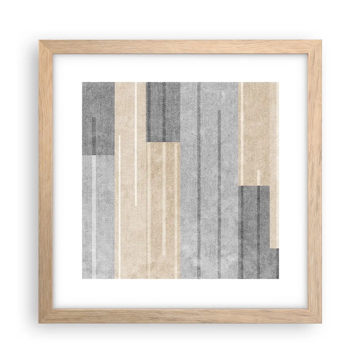 Affiche dans un chêne clair - Poster - Composition : se tenir droit - 30x30 cm