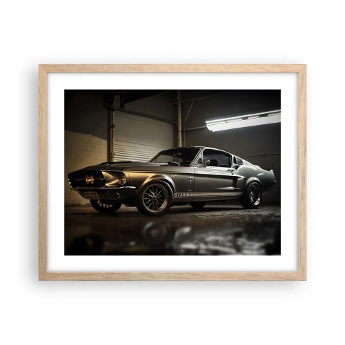 Affiche dans un chêne clair - Poster - Retour dans le passé - 50x40 cm