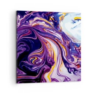 Impression sur toile - Image sur toile - La courbure de l'espace en violet - 50x50 cm