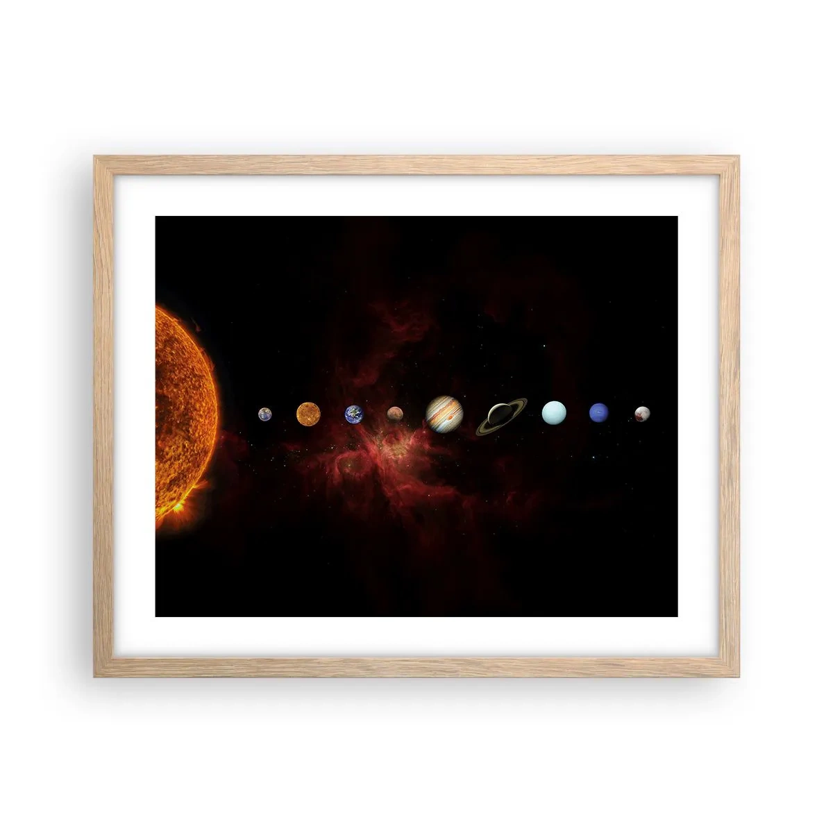 Affiche dans un chêne clair - Poster - Notre quartier - 50x40 cm