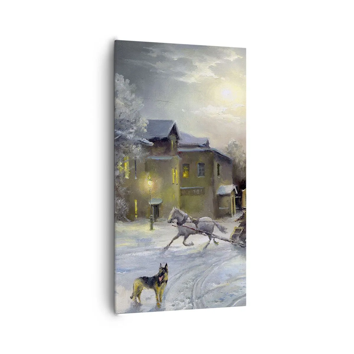 Impression sur toile - Image sur toile - La magie de l'hiver russe - 65x120 cm