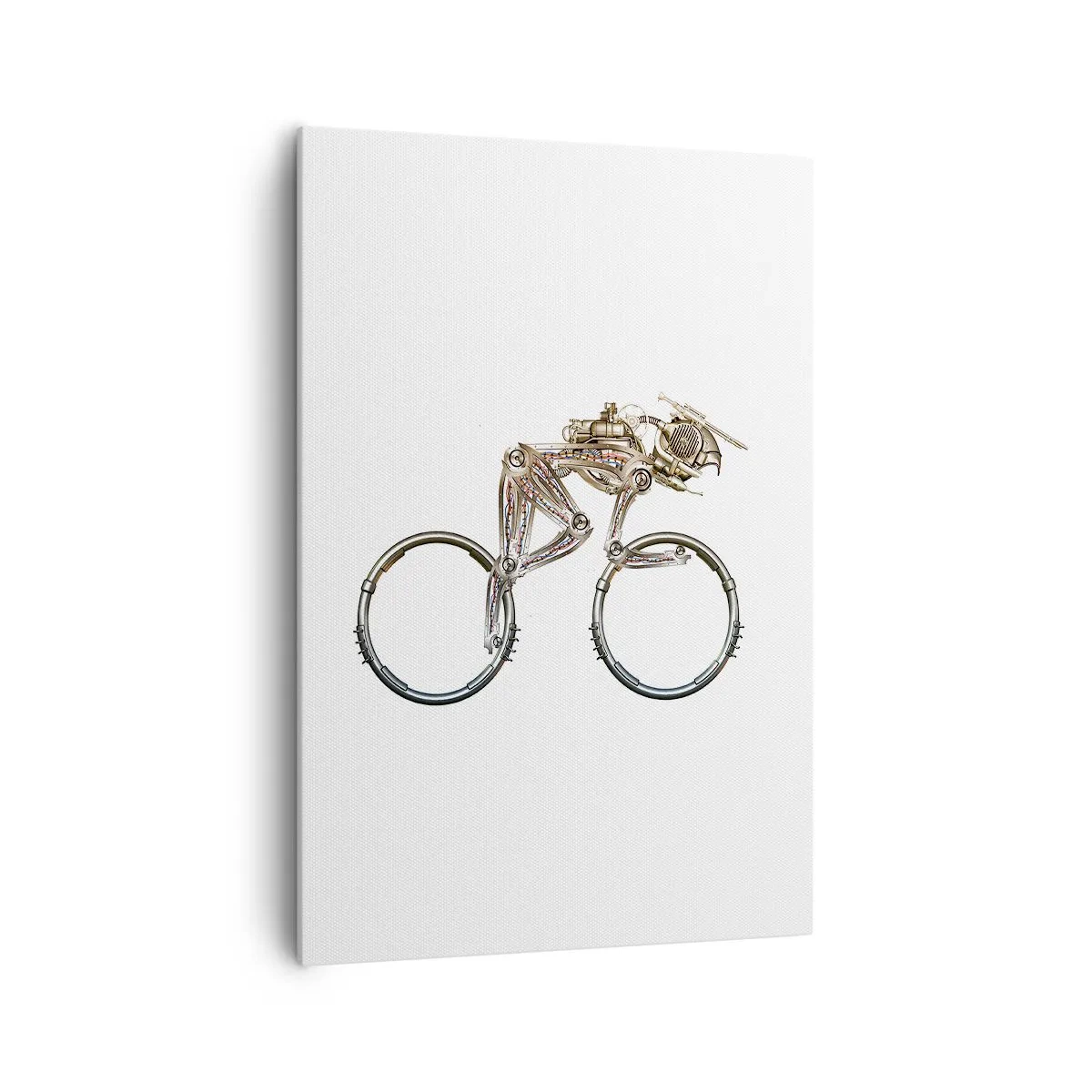 Impression sur toile - Image sur toile - Un vélo mécanique au design futuriste - 70x100cm - Machine exceptionnelle - Décoration murale moderne pour le salon et la chambre ARTTOR