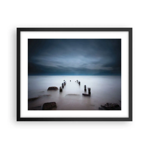 Affiche dans un cadre noir - Poster - Lac pensif - 50x40 cm