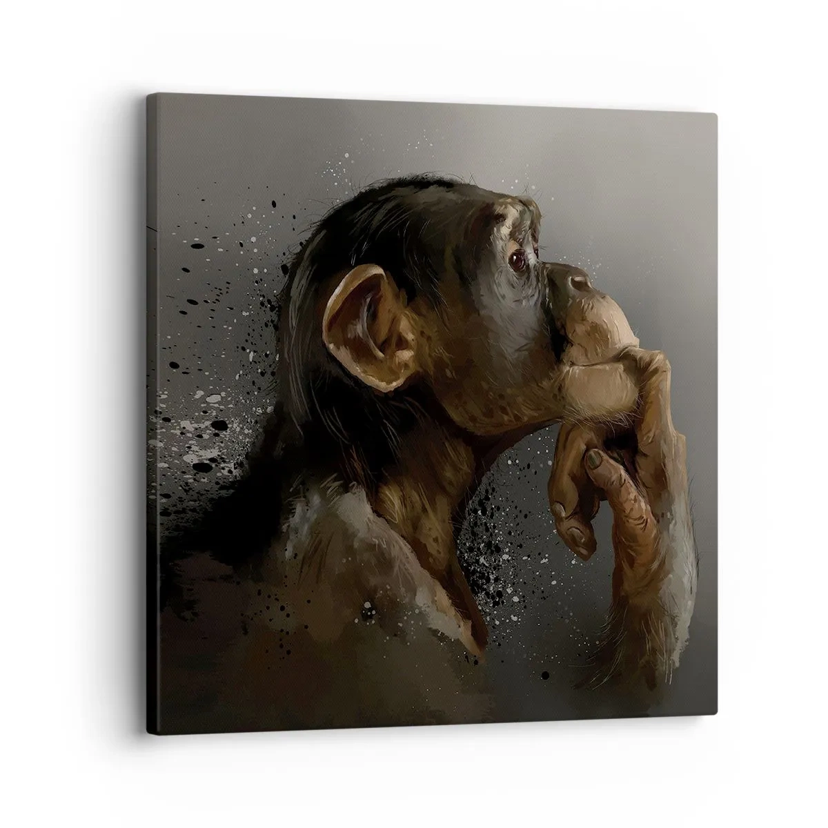 Impression sur toile - Image sur toile - Certainement un penseur - 30x30 cm