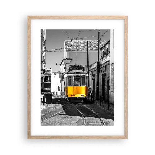 Affiche dans un chêne clair - Poster - L'âme de Lisbonne - 40x50 cm