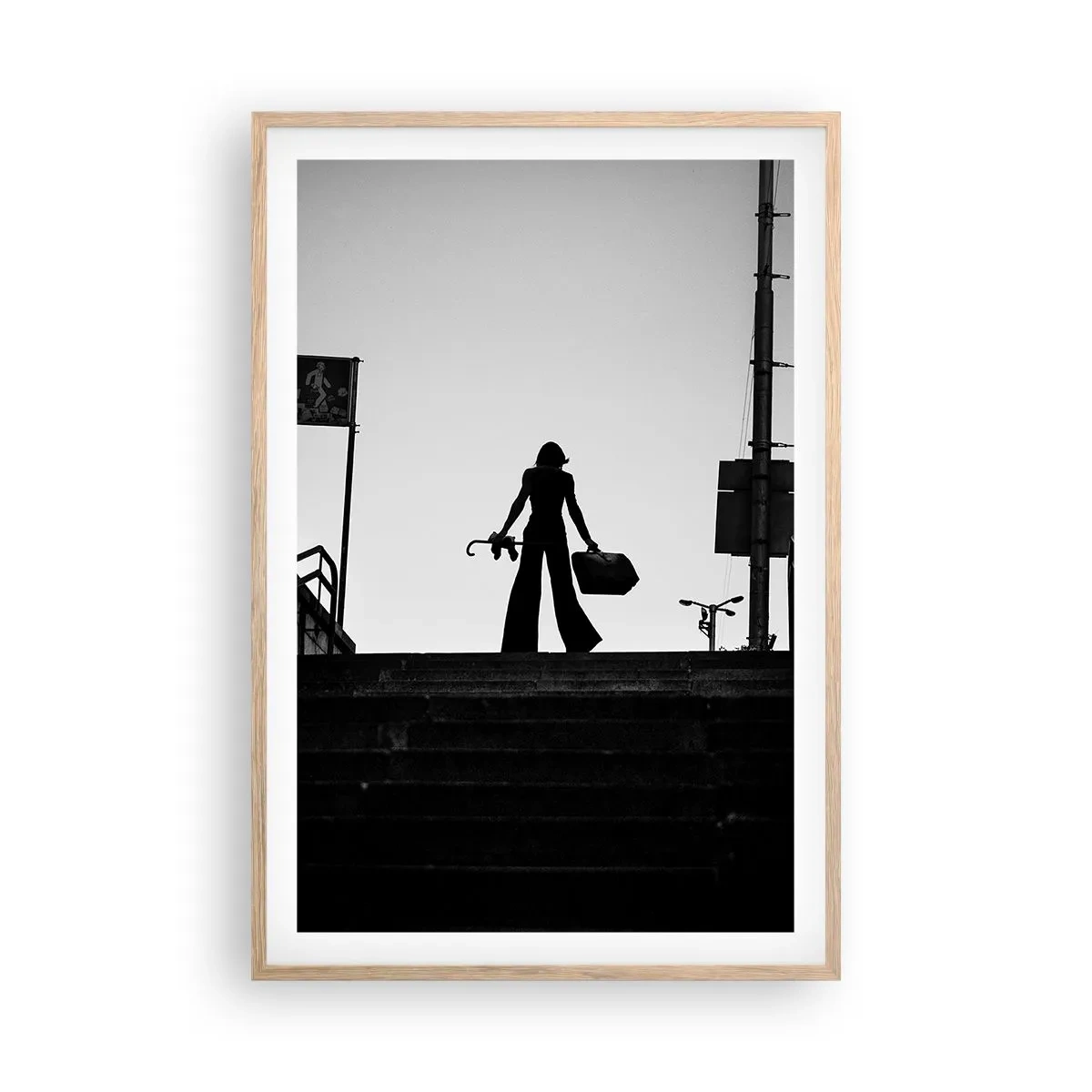 Affiche dans un chêne clair - Poster - Pèlerinage urbain - 61x91 cm