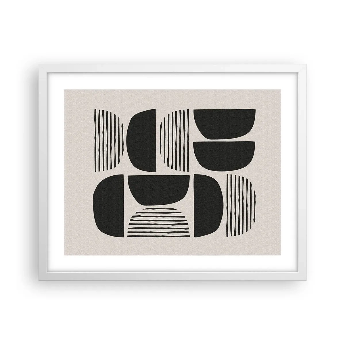 Affiche dans un cadre blanc - Poster - Offres sans enthousiasme - 50x40 cm