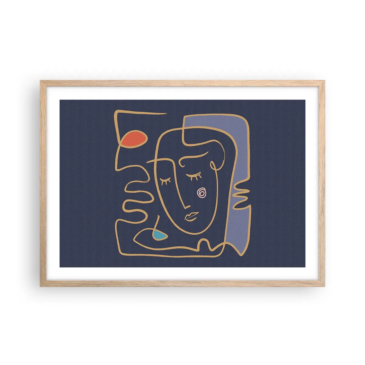 Affiche dans un chêne clair - Poster - En réflexion - 70x50 cm