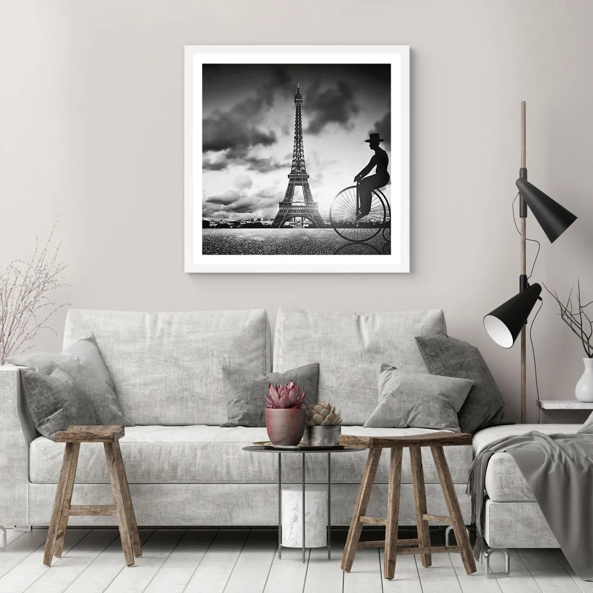 Affiche dans un cadre blanc - Poster - Nostalgie de la Belle Epoque - 30x30 cm