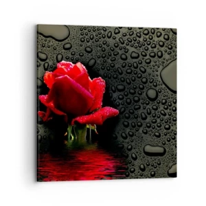 Impression sur toile - Image sur toile - Rouge et noir - 70x70 cm