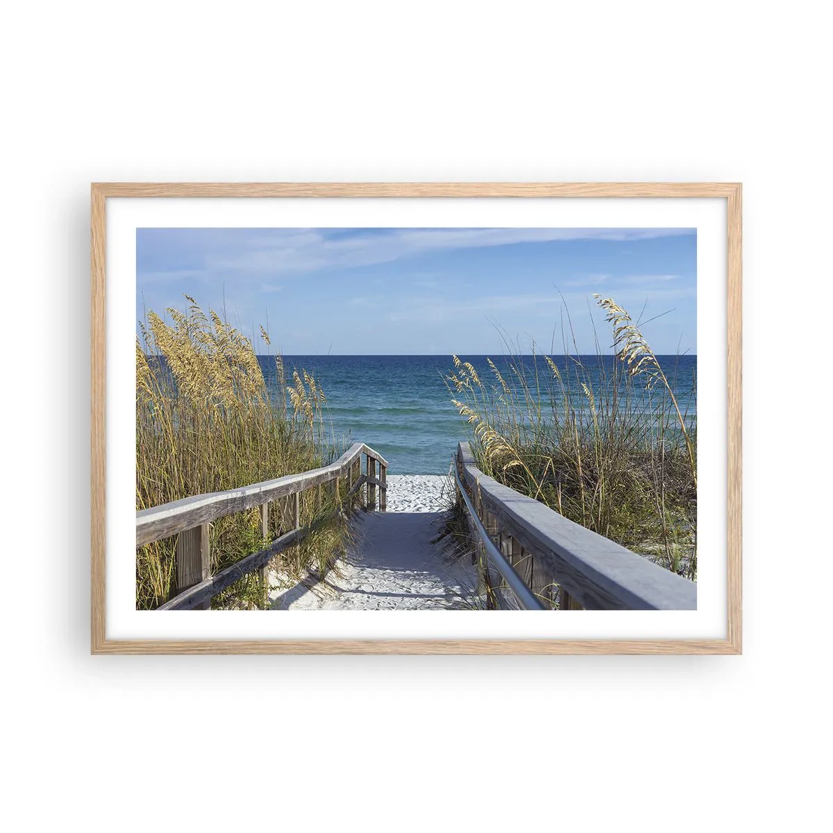 Affiche dans un chêne clair - Poster - Au soleil, sous le vent - 70x50 cm