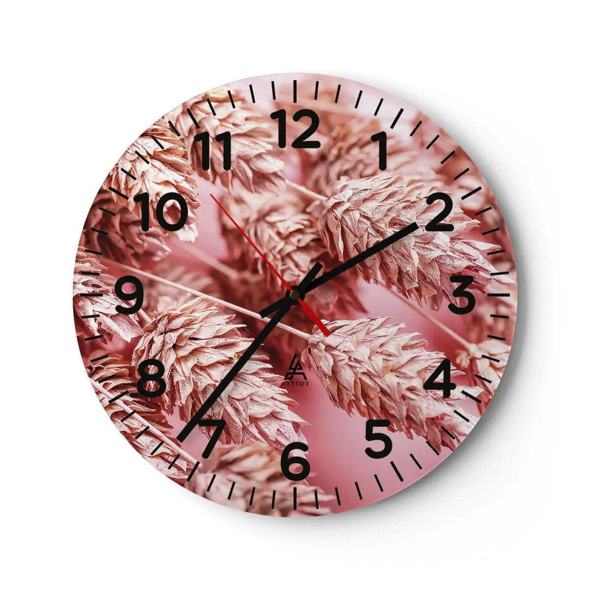 Horloge murale - Pendule murale - Une cascade florale en rose - 30x30 cm