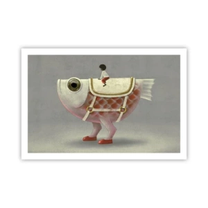 Affiche - Poster - Le cavalier poisson - 91x61 cm